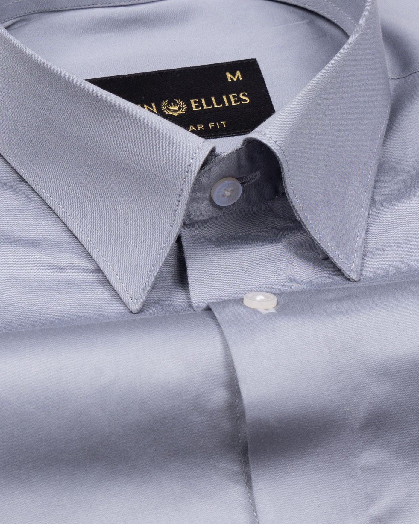 Rostin Silver Hidden Button Down Giza Cotton Shirt - John Ellies