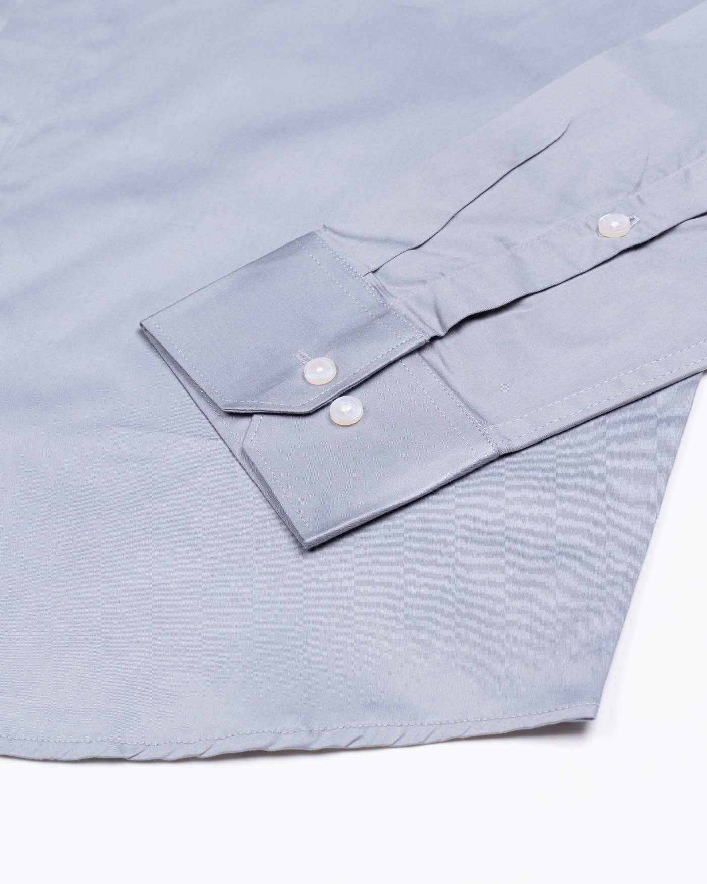 Rostin Silver Hidden Button Down Giza Cotton Shirt - John Ellies