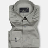 Rostin Olive Hidden Button Down Giza Cotton Shirt - John Ellies