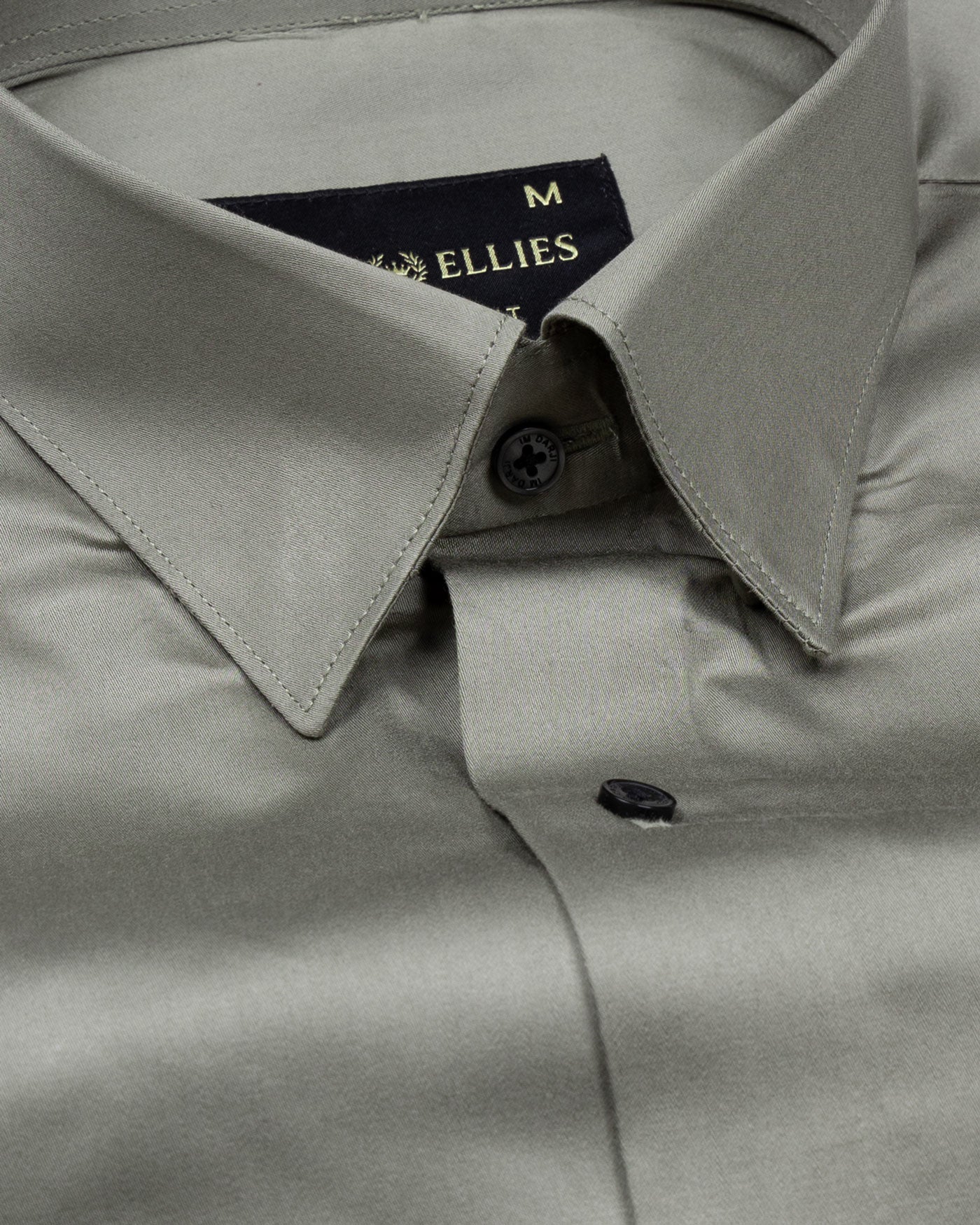Rostin Olive Hidden Button Down Giza Cotton Shirt - John Ellies