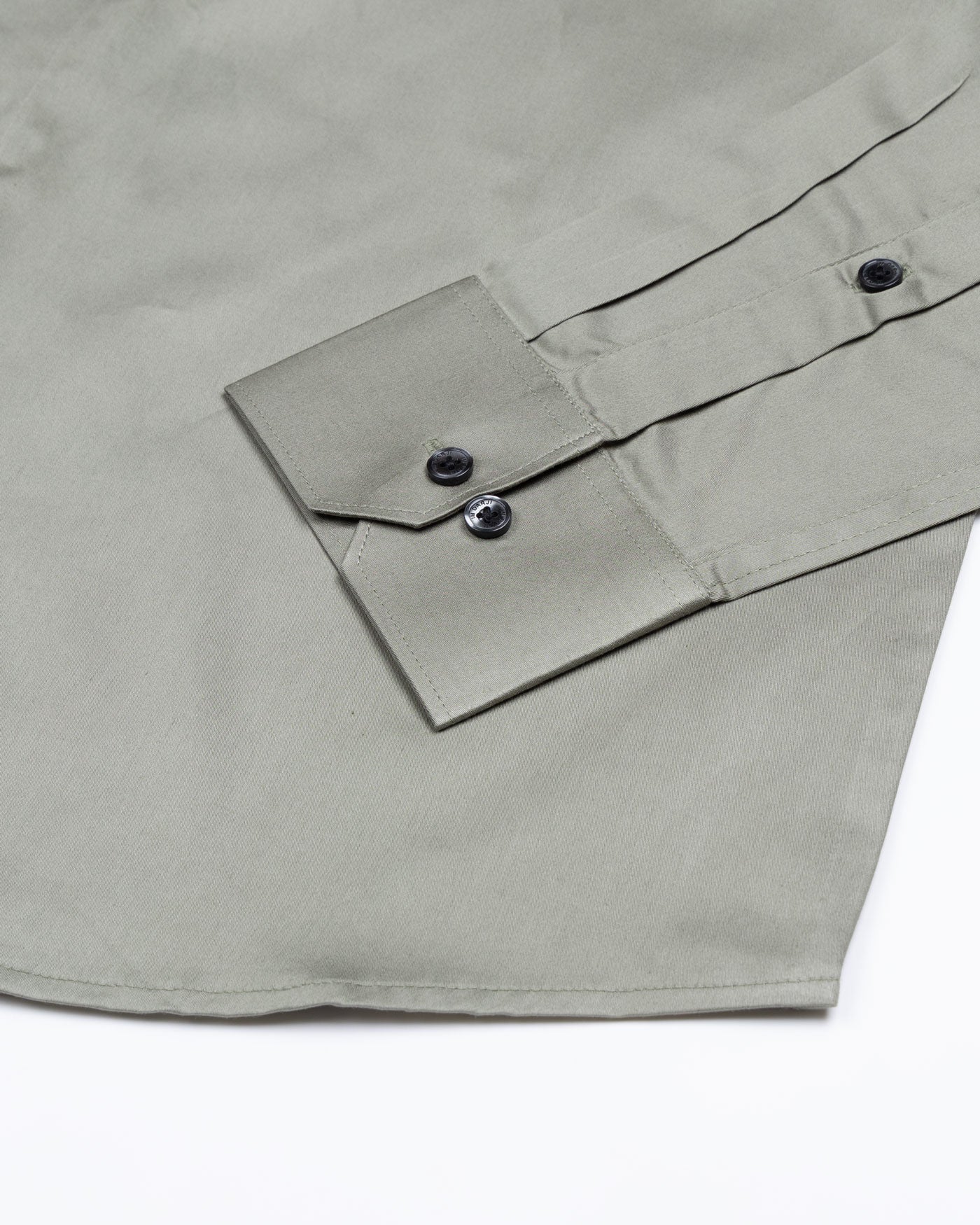 Rostin Olive Hidden Button Down Giza Cotton Shirt - John Ellies