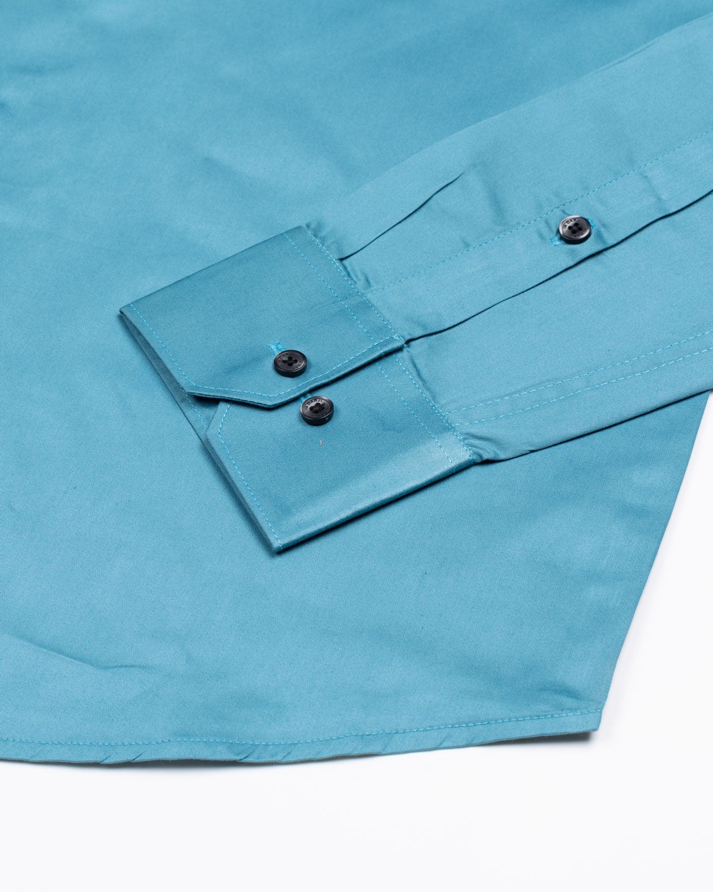 Rostin Bondi Blue Hidden Button Down Giza Cotton Shirt - John Ellies