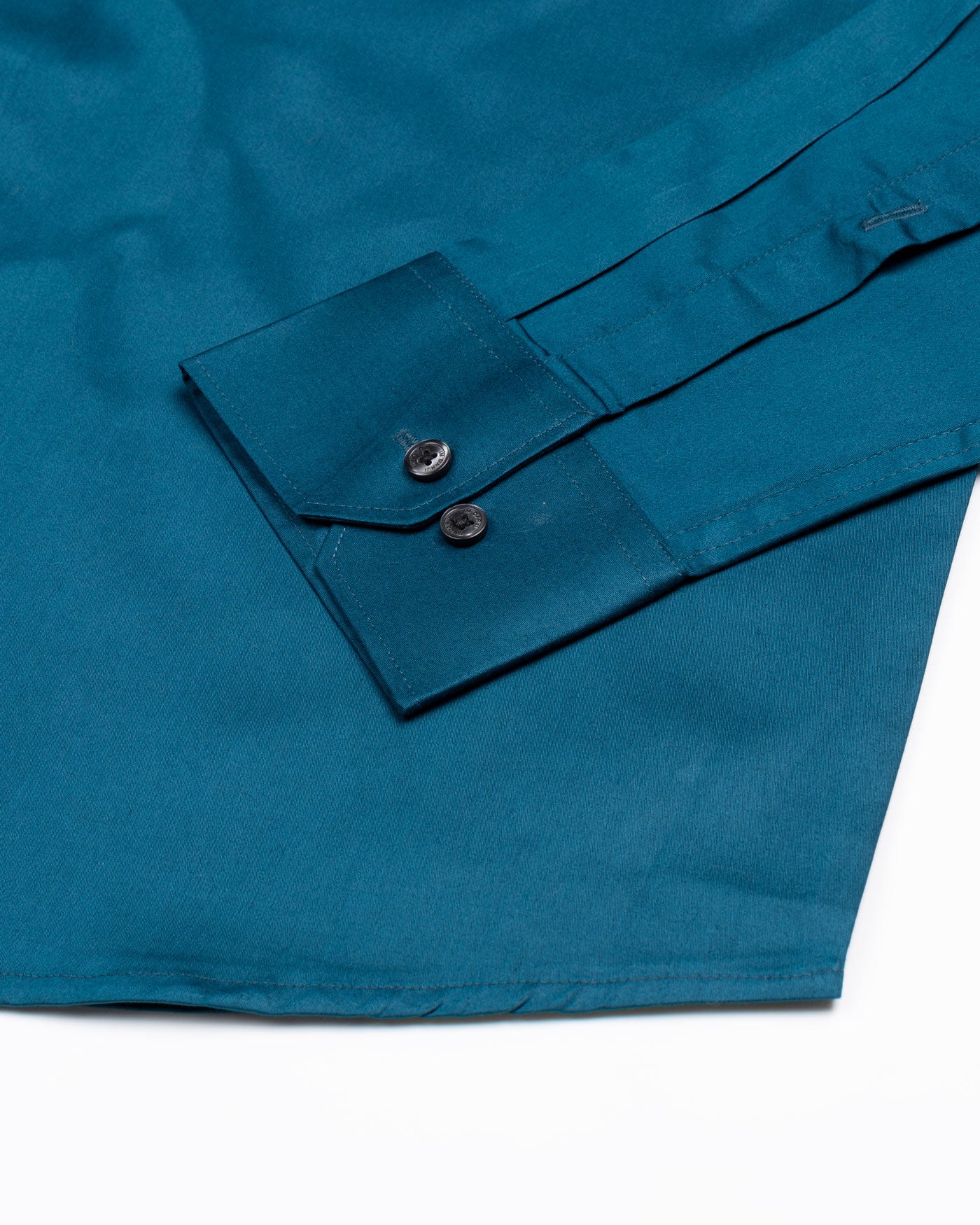 Rostin Teal Hidden Button Down Giza Cotton Shirt - John Ellies