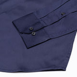 Rostin Navy Blue Hidden Button Down Giza Cotton Shirt - John Ellies