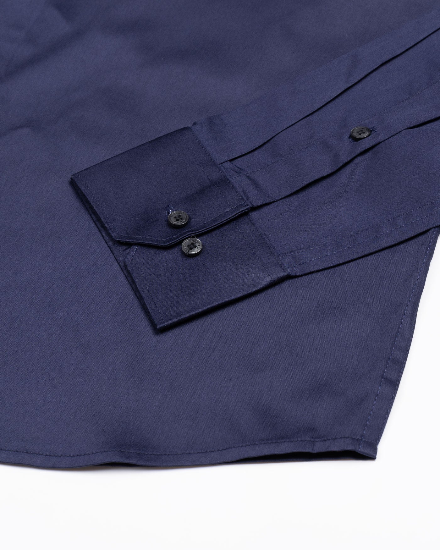 Rostin Navy Blue Hidden Button Down Giza Cotton Shirt - John Ellies