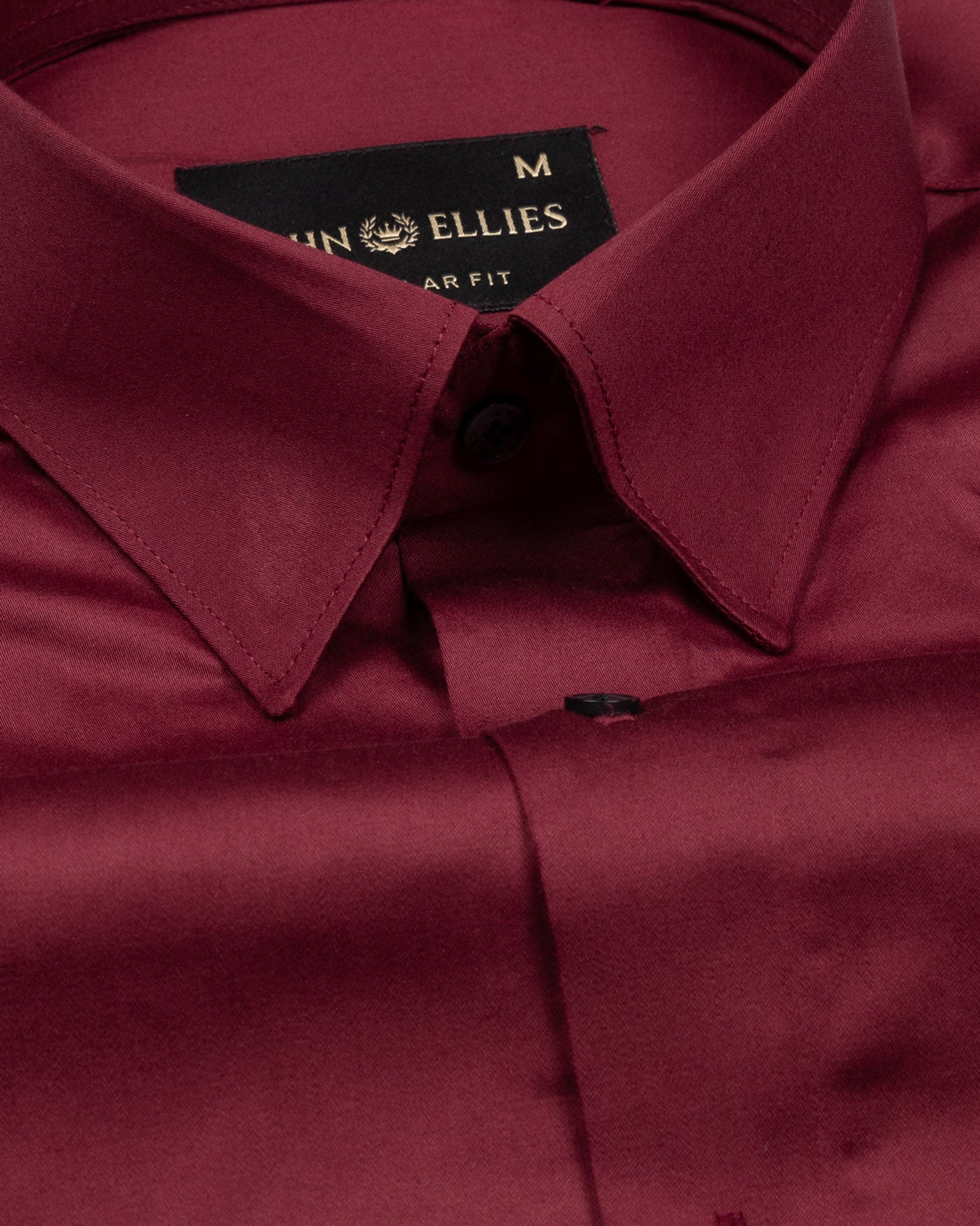 Rostin Maroon Hidden Button Down Giza Cotton Shirt - John Ellies
