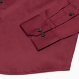 Rostin Maroon Hidden Button Down Giza Cotton Shirt - John Ellies