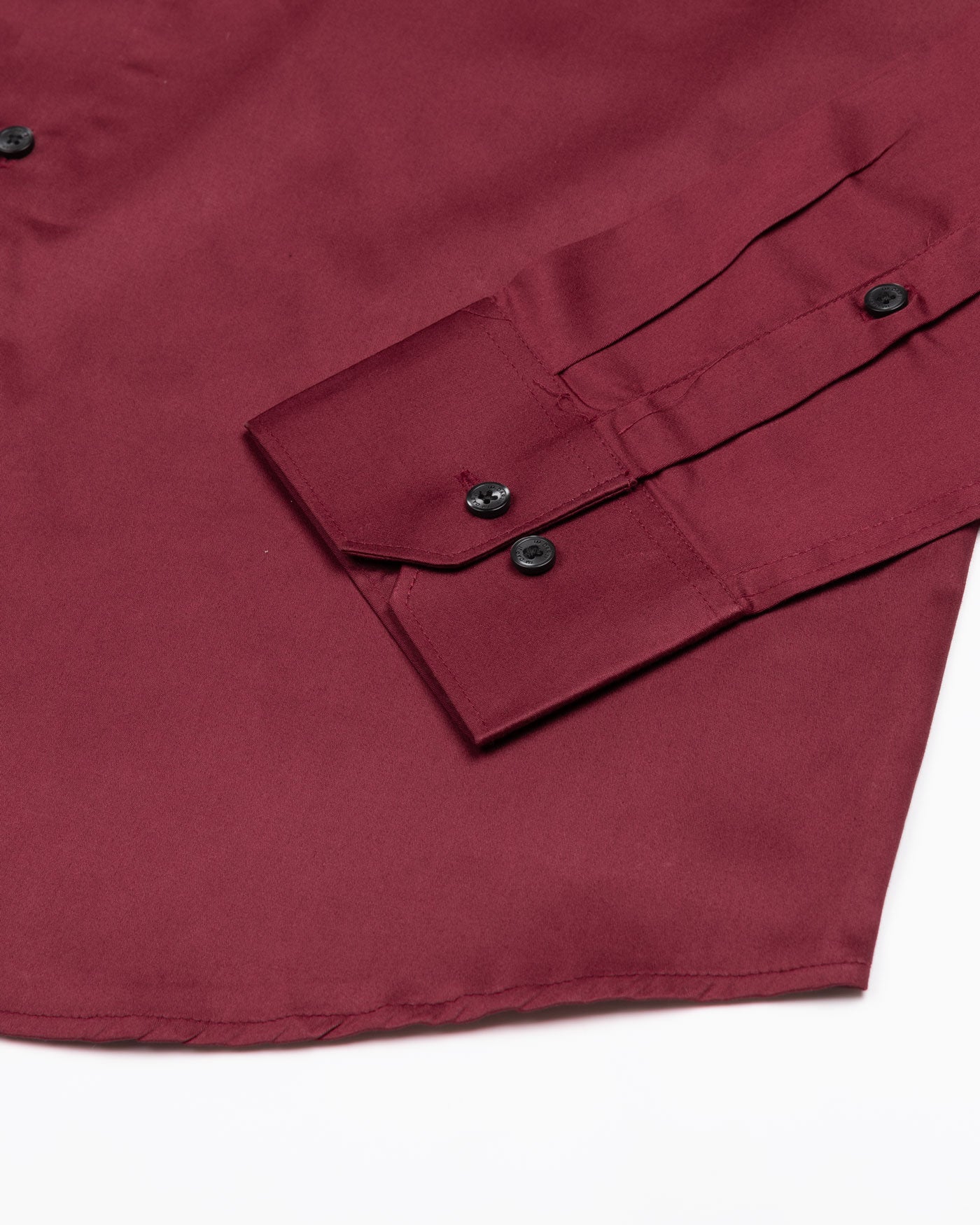 Rostin Maroon Hidden Button Down Giza Cotton Shirt - John Ellies