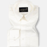 Rostin Cream Hidden Button Down Giza Cotton Shirt - John Ellies