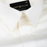 Rostin Cream Hidden Button Down Giza Cotton Shirt - John Ellies