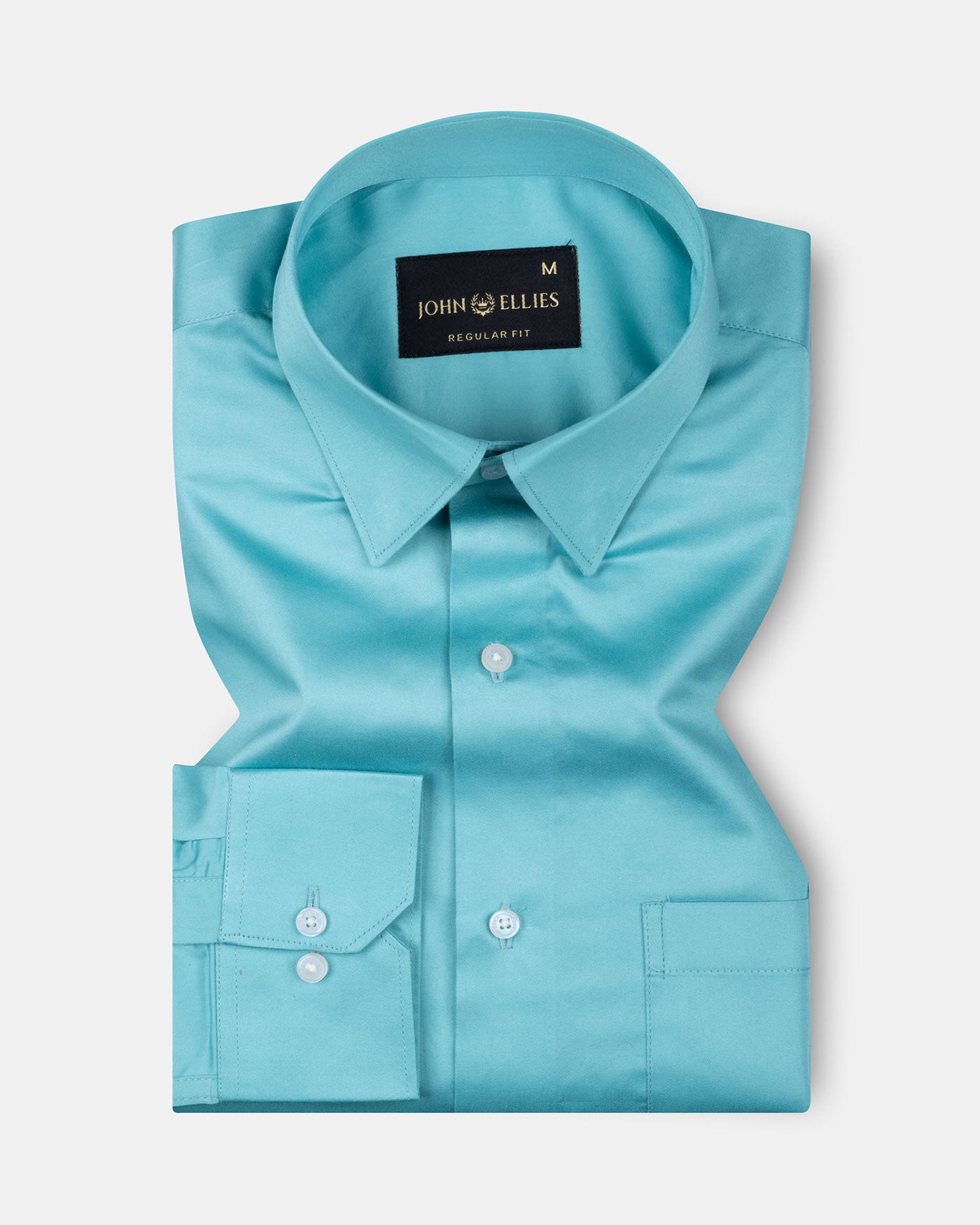 Rostin Turquis Hidden Button Down Giza Cotton Shirt - John Ellies