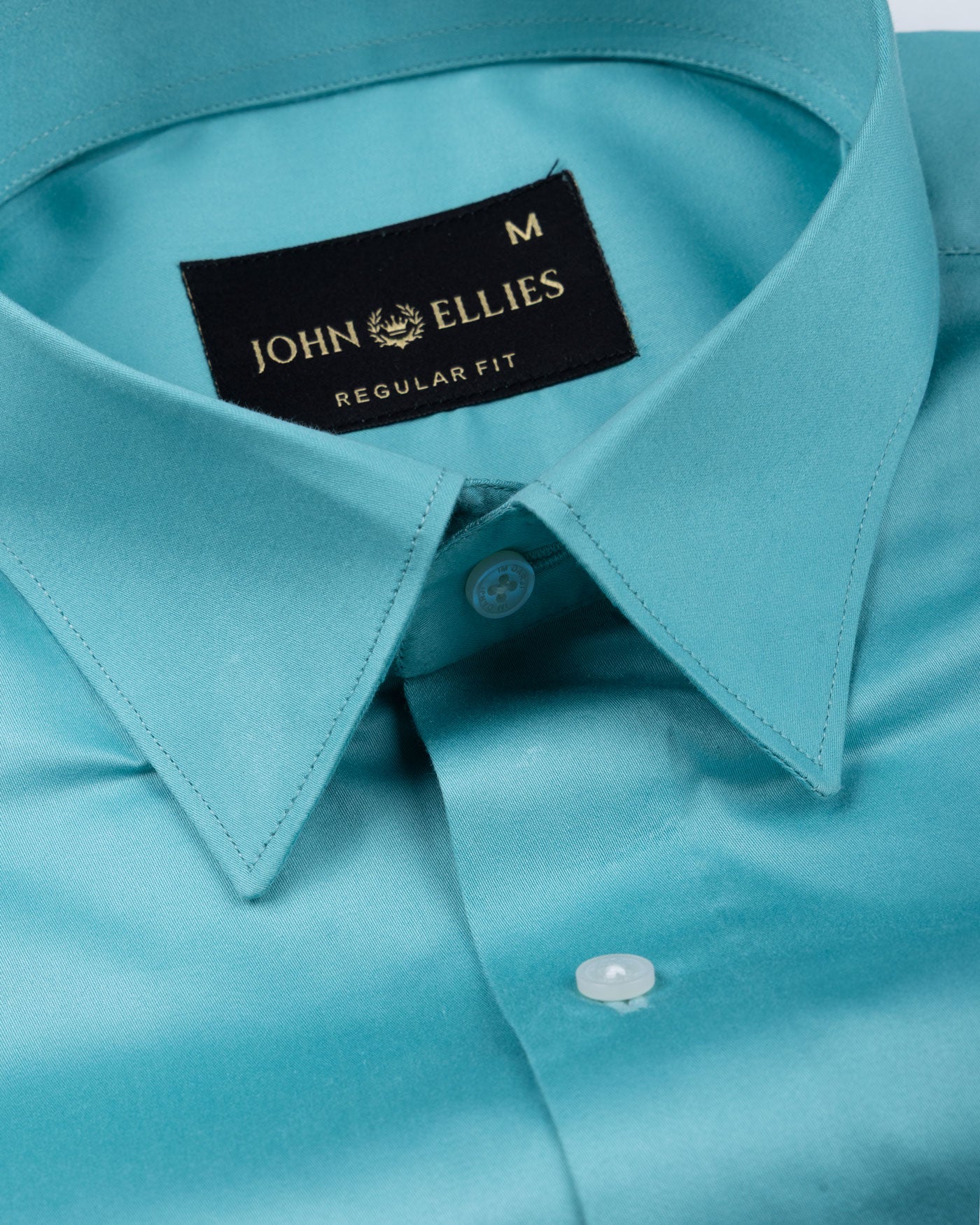 Rostin Turquis Hidden Button Down Giza Cotton Shirt - John Ellies