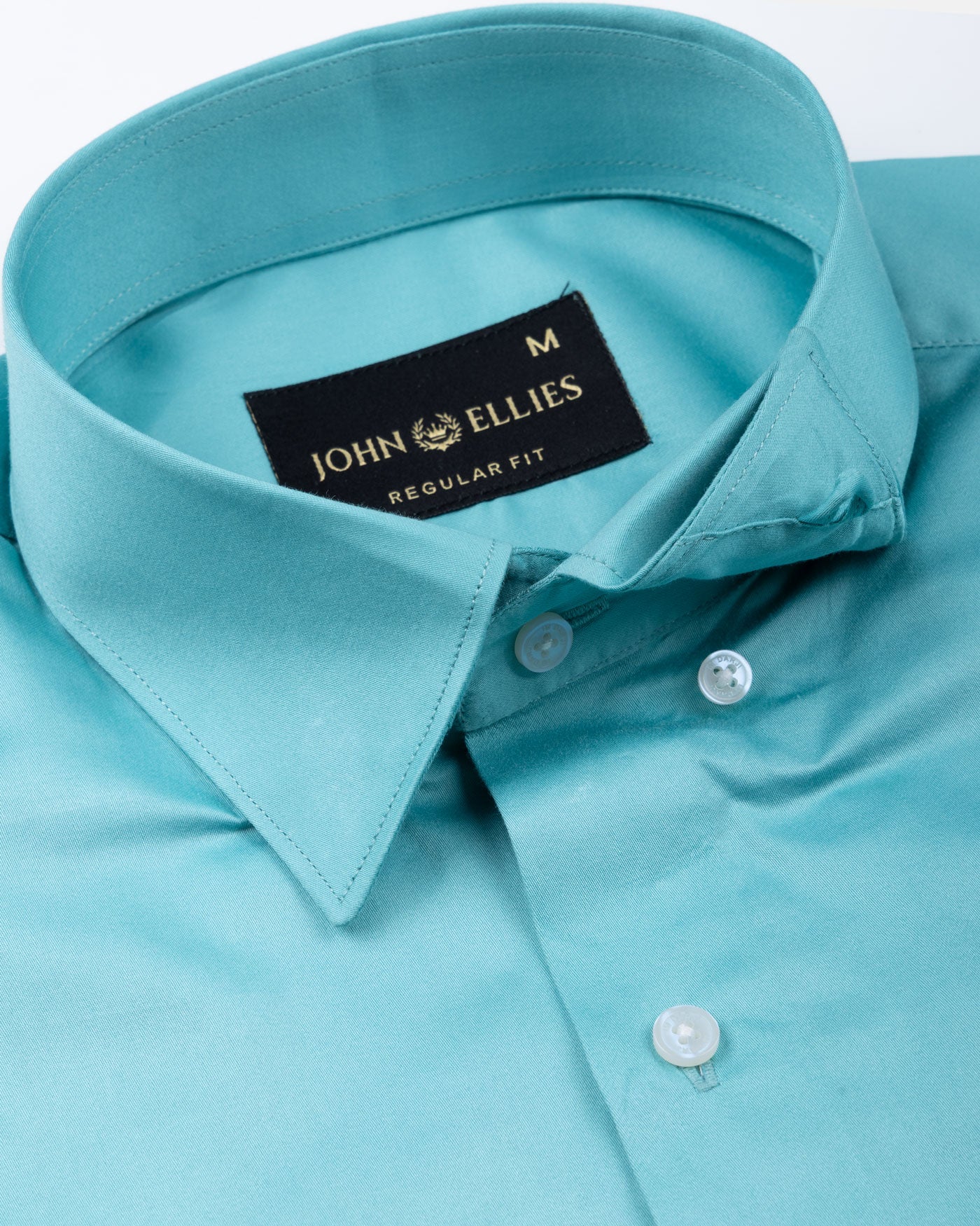 Rostin Turquis Hidden Button Down Giza Cotton Shirt - John Ellies