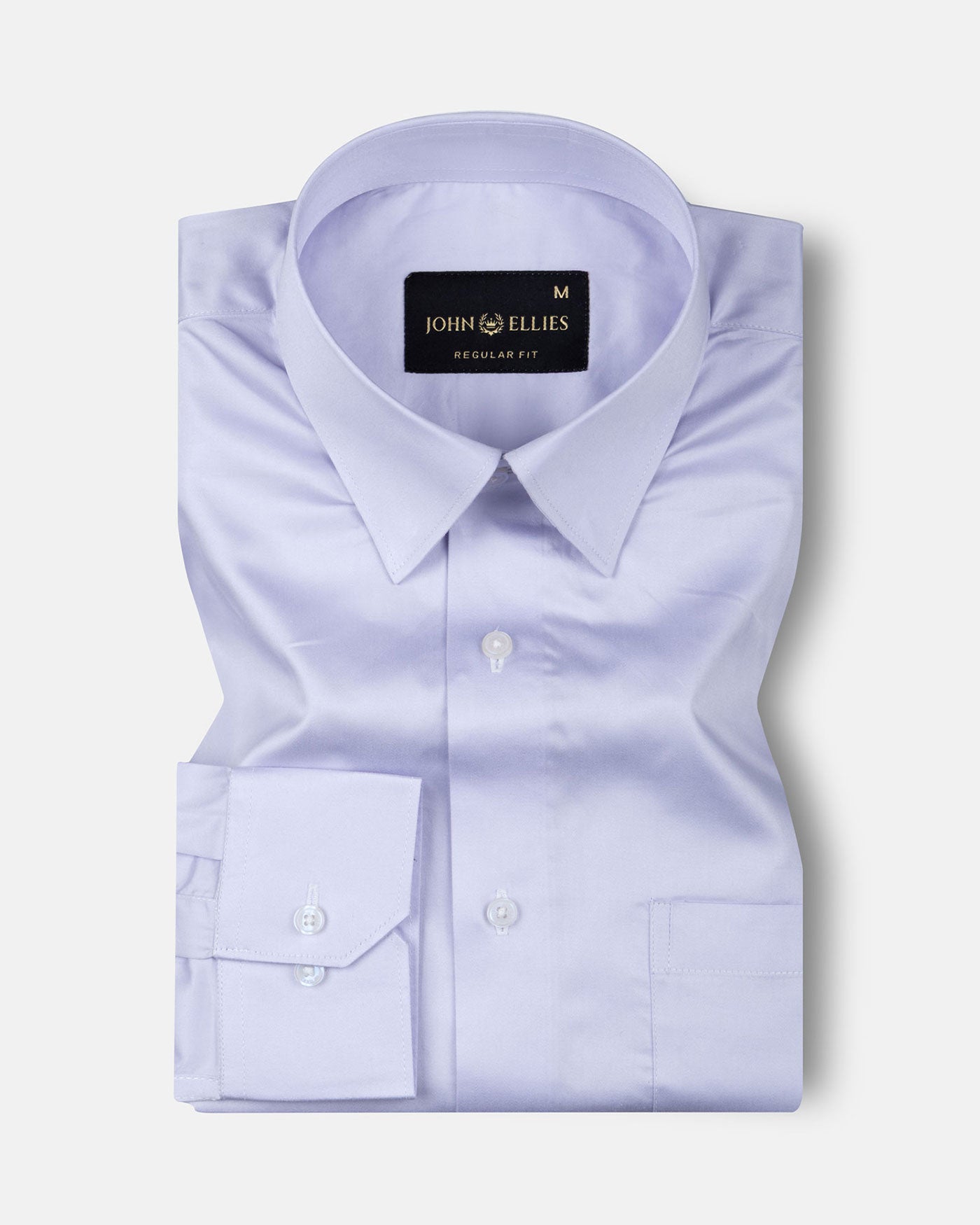 Rostin Lavender Hidden Button Down Giza Cotton Shirt - John Ellies