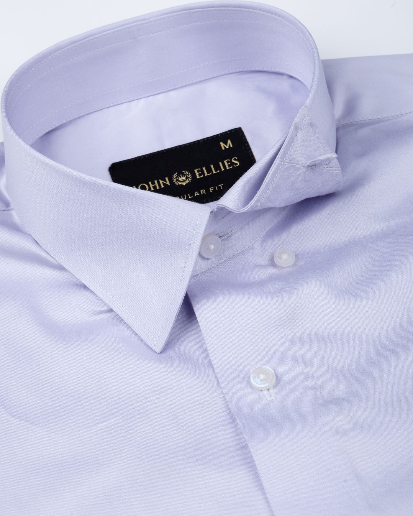 Rostin Lavender Hidden Button Down Giza Cotton Shirt - John Ellies