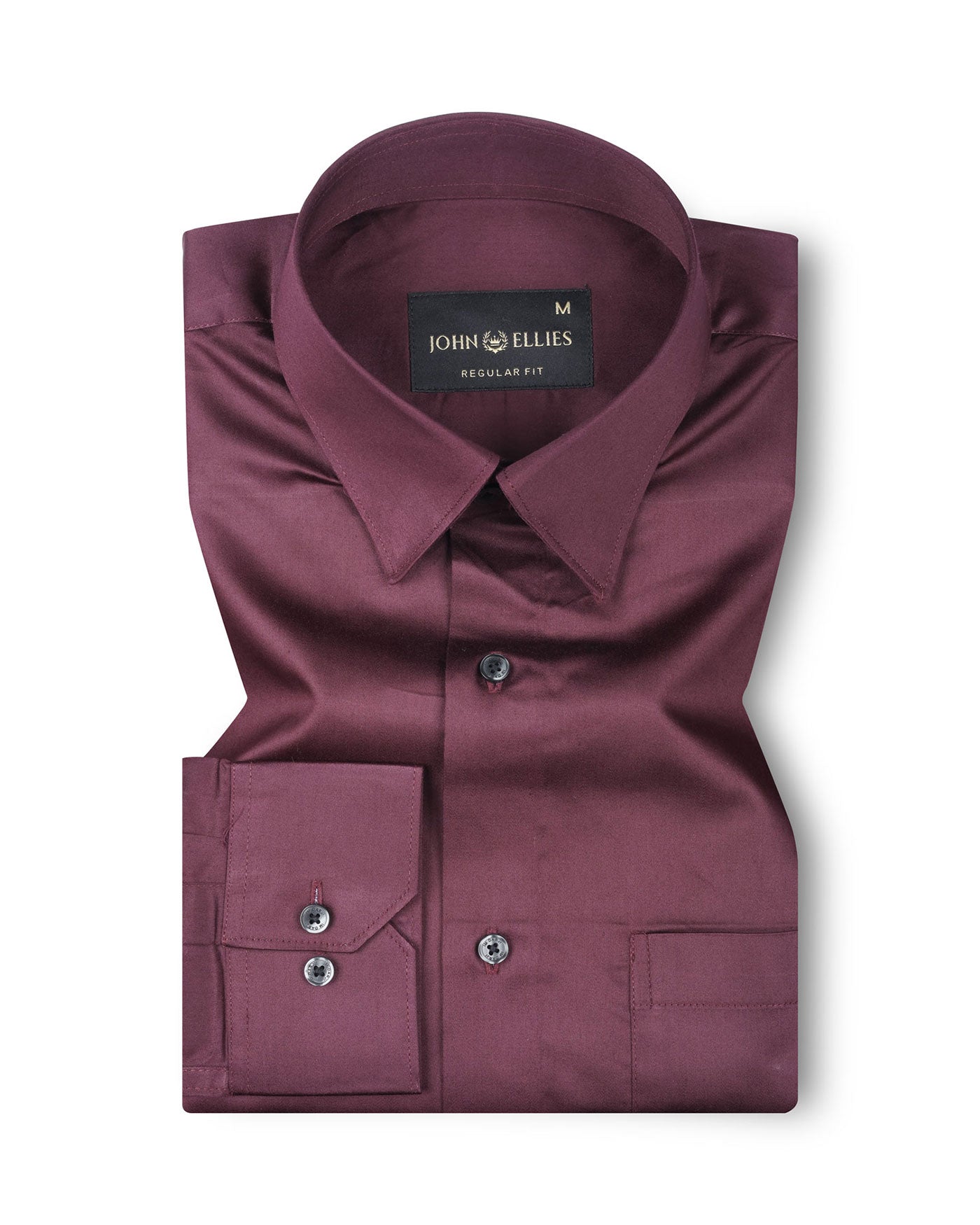 Rostin Purple Hidden Button Down Giza Cotton Shirt - John Ellies