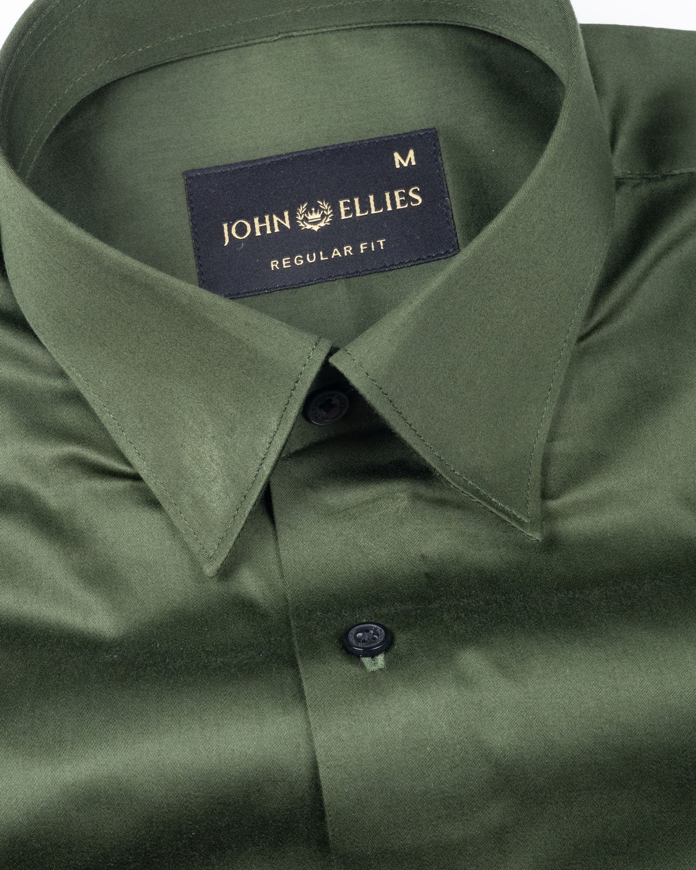 Rostin Green Hidden Button Down Giza Cotton Shirt - John Ellies