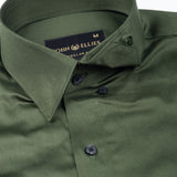 Rostin Green Hidden Button Down Giza Cotton Shirt - John Ellies