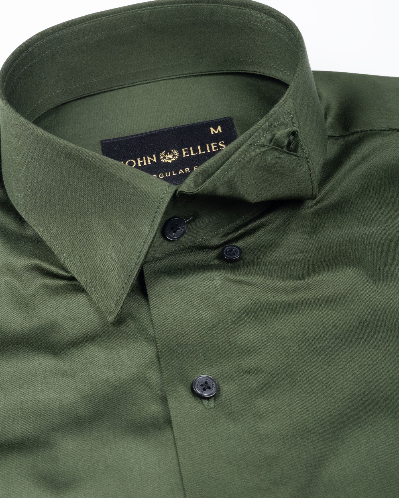 Rostin Green Hidden Button Down Giza Cotton Shirt - John Ellies