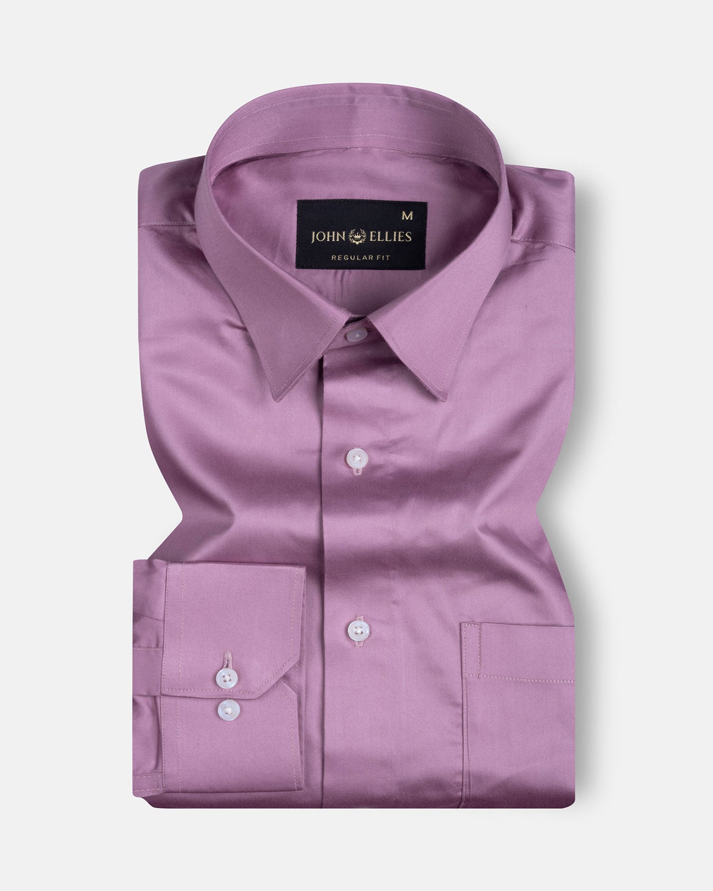 Rostin Magenta Hidden Button Down Giza Cotton Shirt - John Ellies