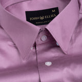 Rostin Magenta Hidden Button Down Giza Cotton Shirt - John Ellies