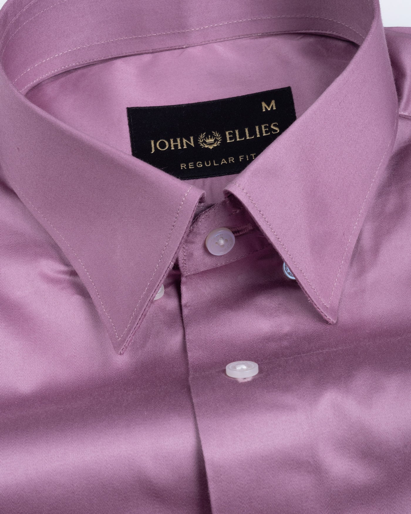 Rostin Magenta Hidden Button Down Giza Cotton Shirt - John Ellies