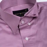 Rostin Magenta Hidden Button Down Giza Cotton Shirt - John Ellies