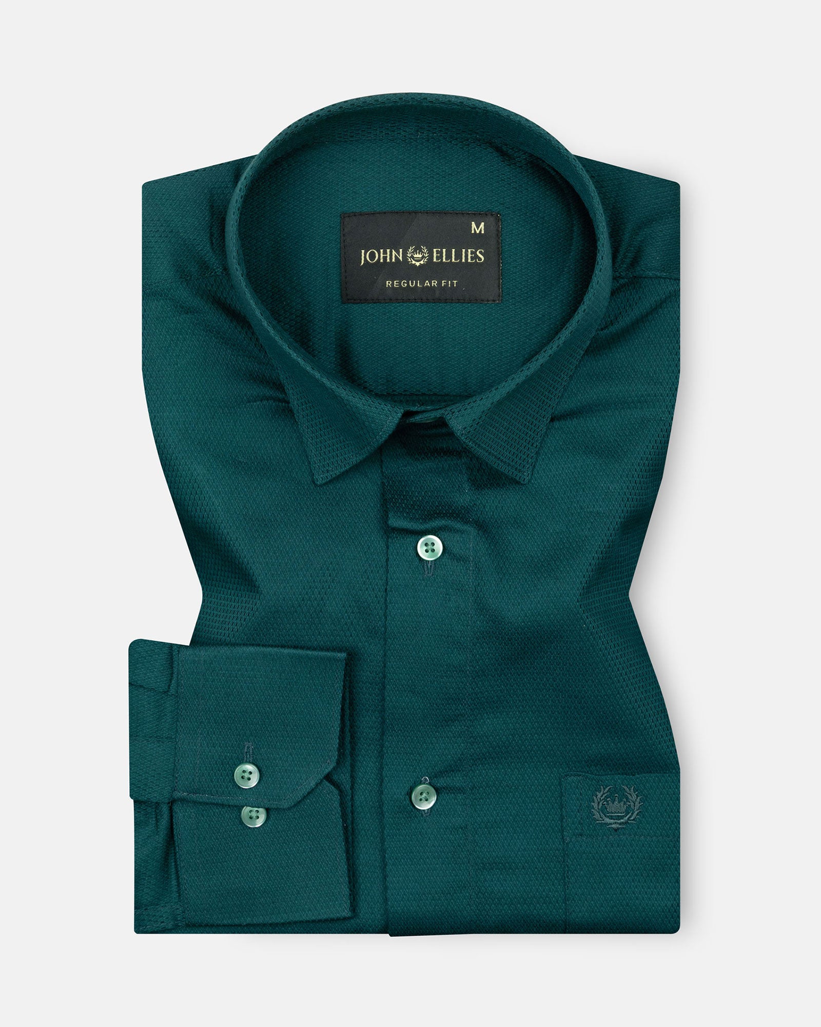 Buy Arvoth Green Cotton Textured Shirt John Ellies India Buy Arvoth Green Cotton Textured Shirt John Ellies India