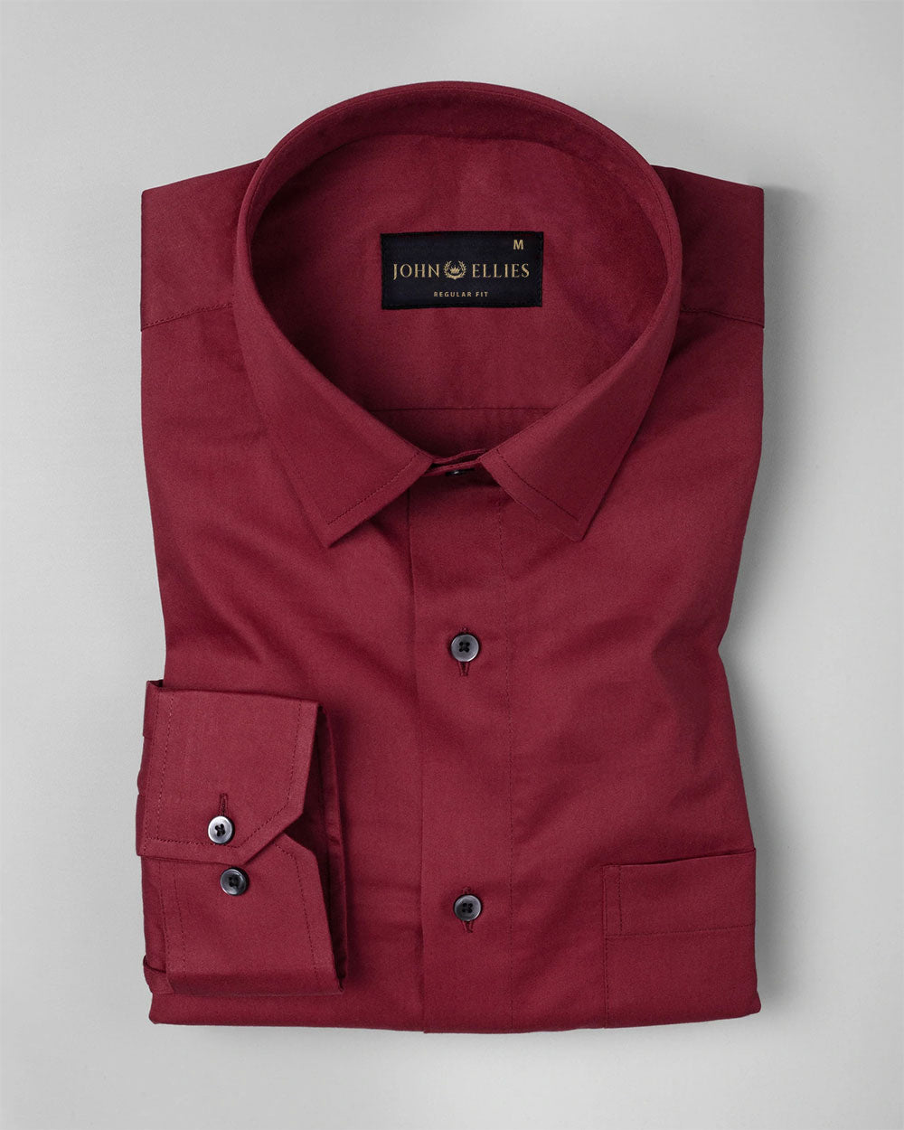 Buy Dark Red Premium Cotton Formal Shirt