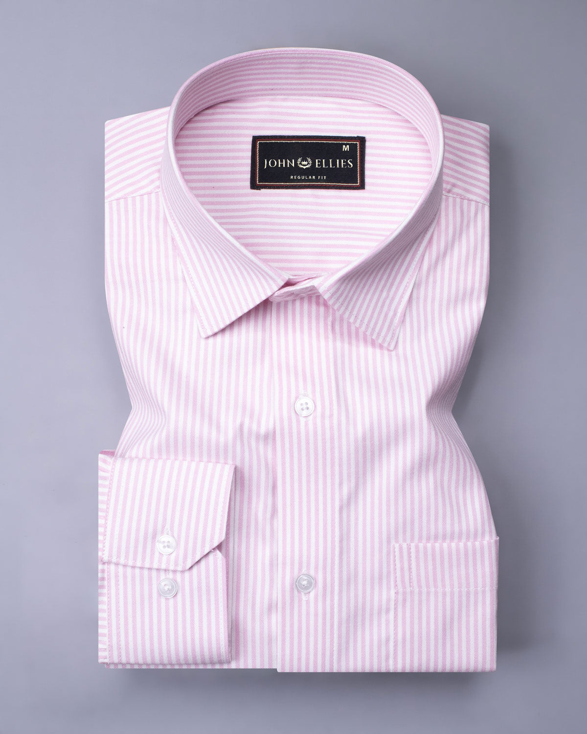 Oyster Pink Formal Plain-Solid Premium Cotton Shirt For Men