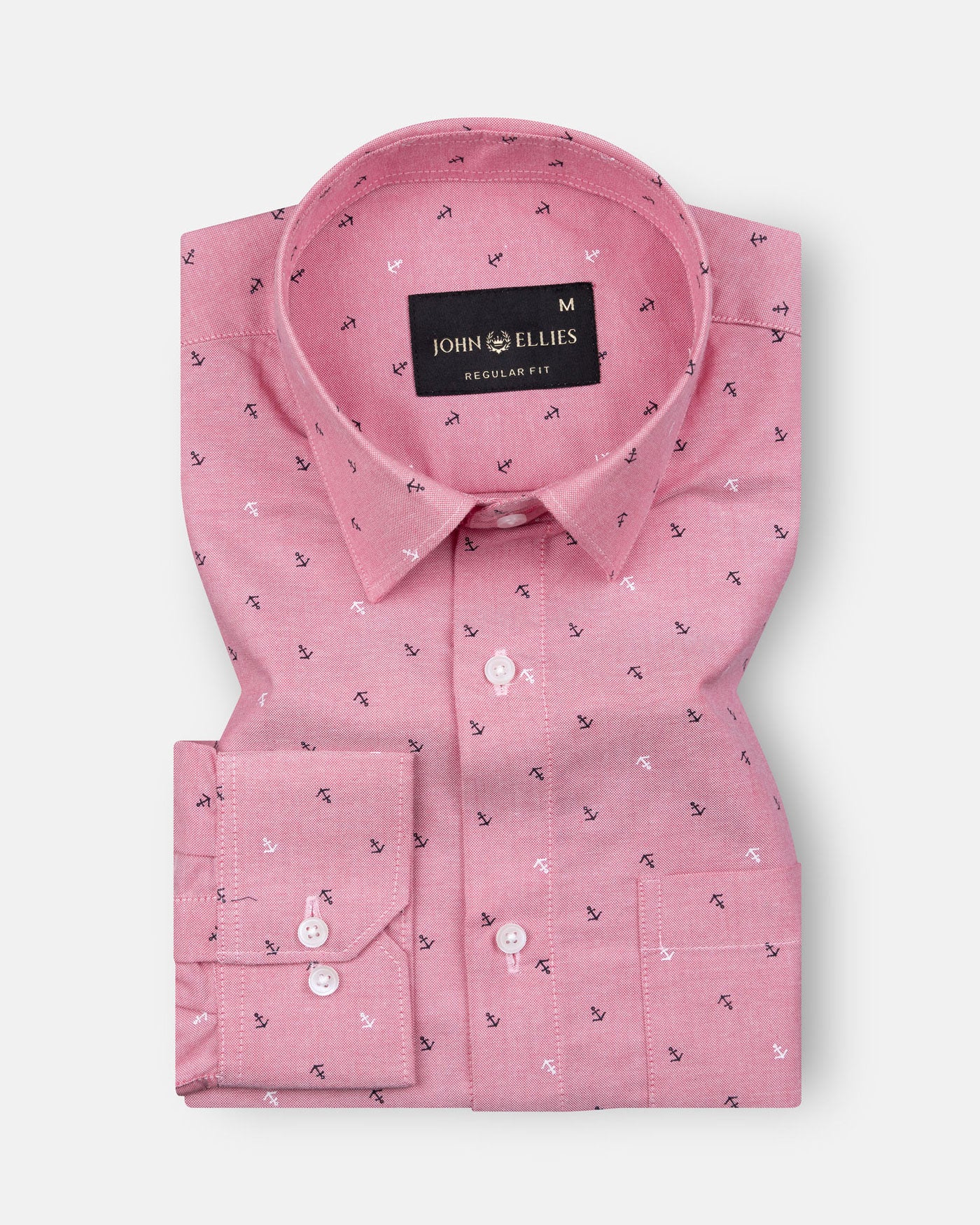 John Lewis Dress Shirt Buy Anker Pink Oxford Cotton Printed Shirt