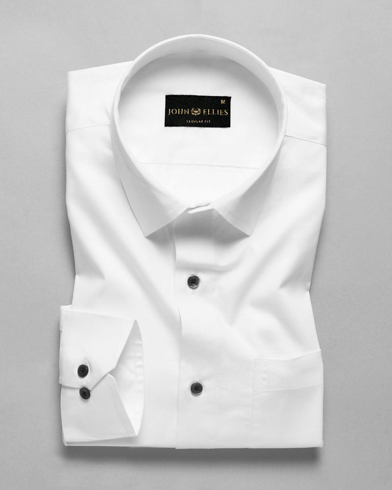 Buy White Super Soft Black Button Premium Cotton Shirt John Ellies India Buy White Super Soft Black Button Premium Cotton Shirt John Ellies India