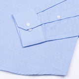 Lynthor Steel Blue Plain Linen Button Down Shirt