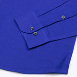 Lynthor Royal Blue Plain Linen Button Down Shirt