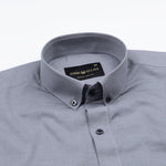 Lynthor Silver Plain Linen Button Down Shirt - John Ellies