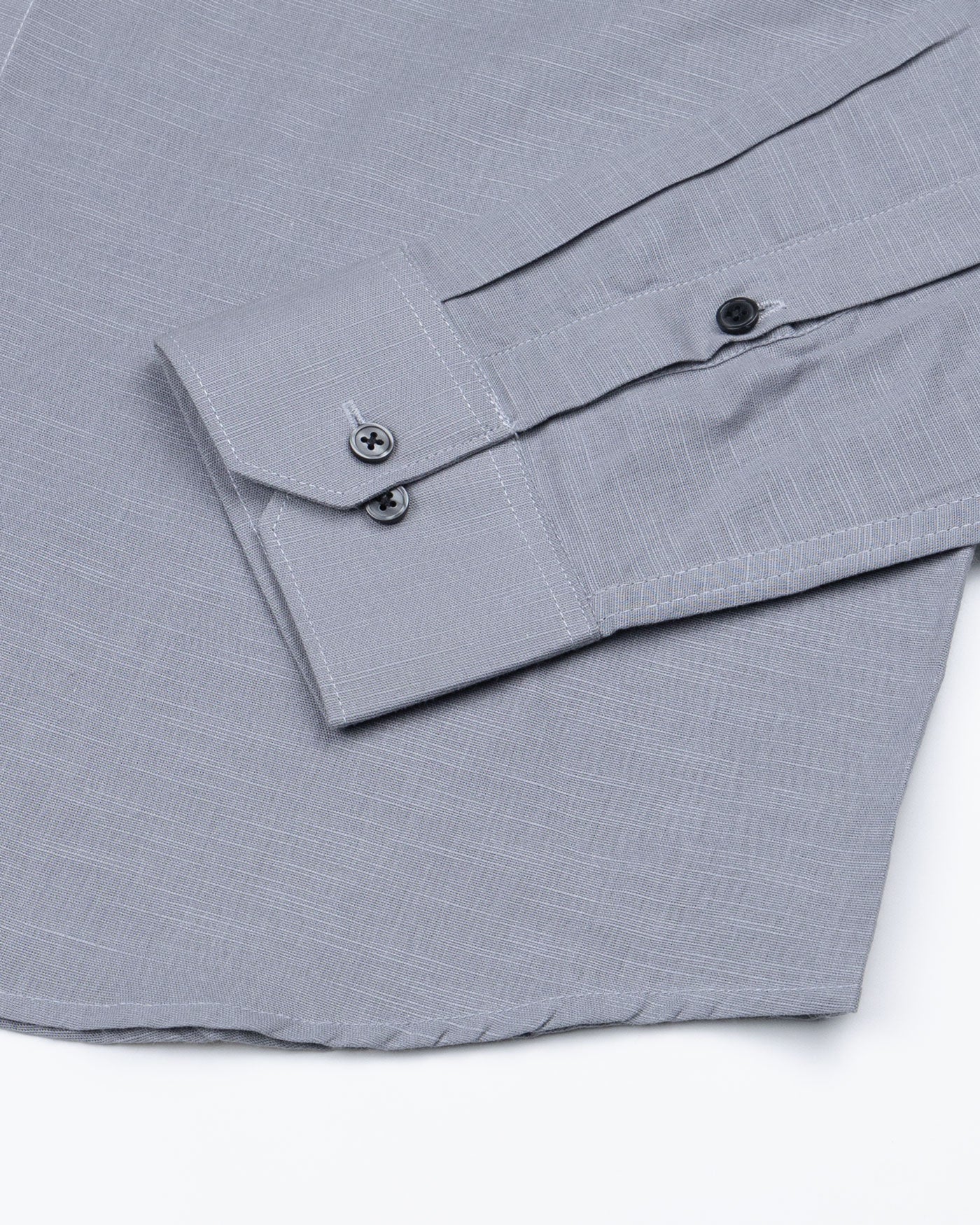 Lynthor Silver Plain Linen Button Down Shirt - John Ellies