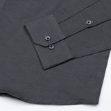 Lynthor Charcoal Grey Plain Linen Button Down Shirt