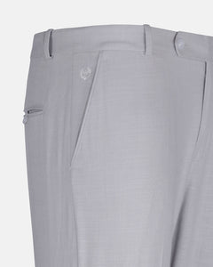Zalix Smoke Grey Linen Formal Pant - John Ellies