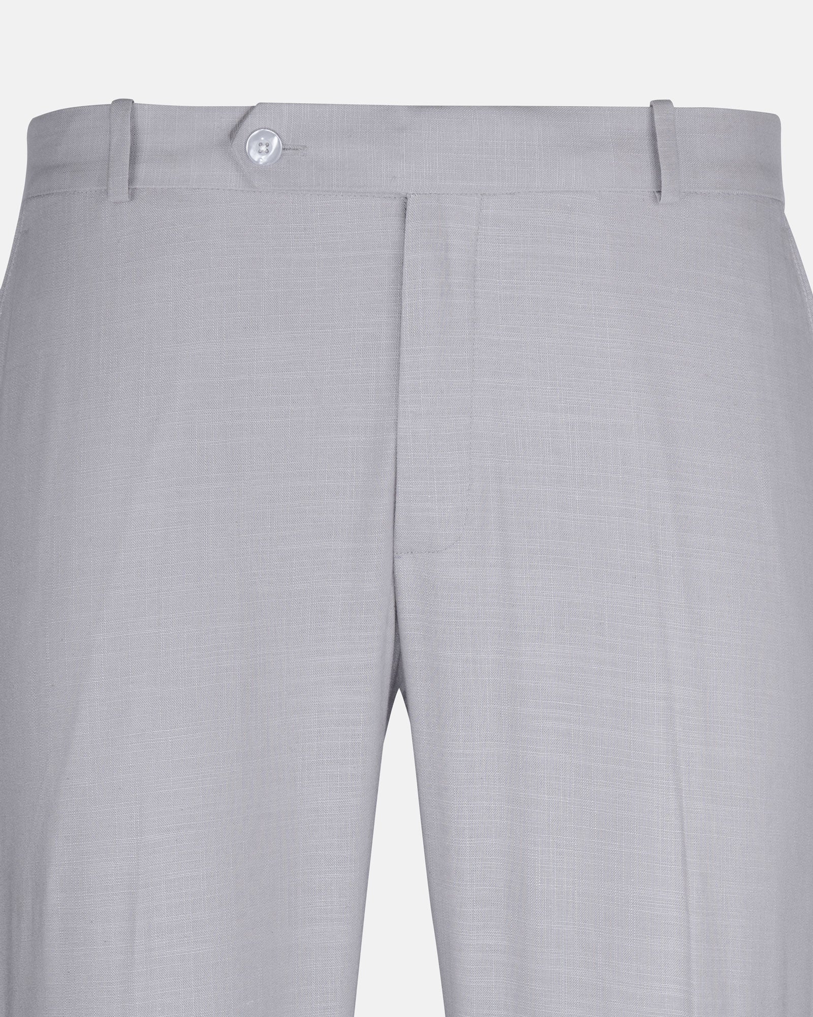 Zalix Smoke Grey Linen Formal Pant - John Ellies