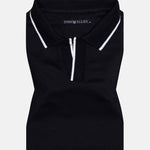 Tensy Black Cotton Polo T-Shirt - John Ellies