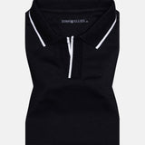Tensy Black Cotton Polo T-Shirt - John Ellies