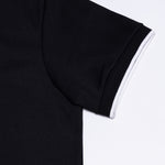 Tensy Black Cotton Polo T-Shirt - John Ellies