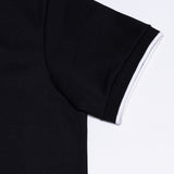 Tensy Black Cotton Polo T-Shirt - John Ellies