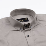 Lynthor Tan Plain Linen Button Down Shirt