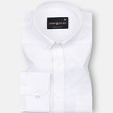 Lynthor White Plain Linen Button Down Shirt