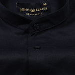 Luxline Black Oxford Plain Cotton Shirt - John Ellies