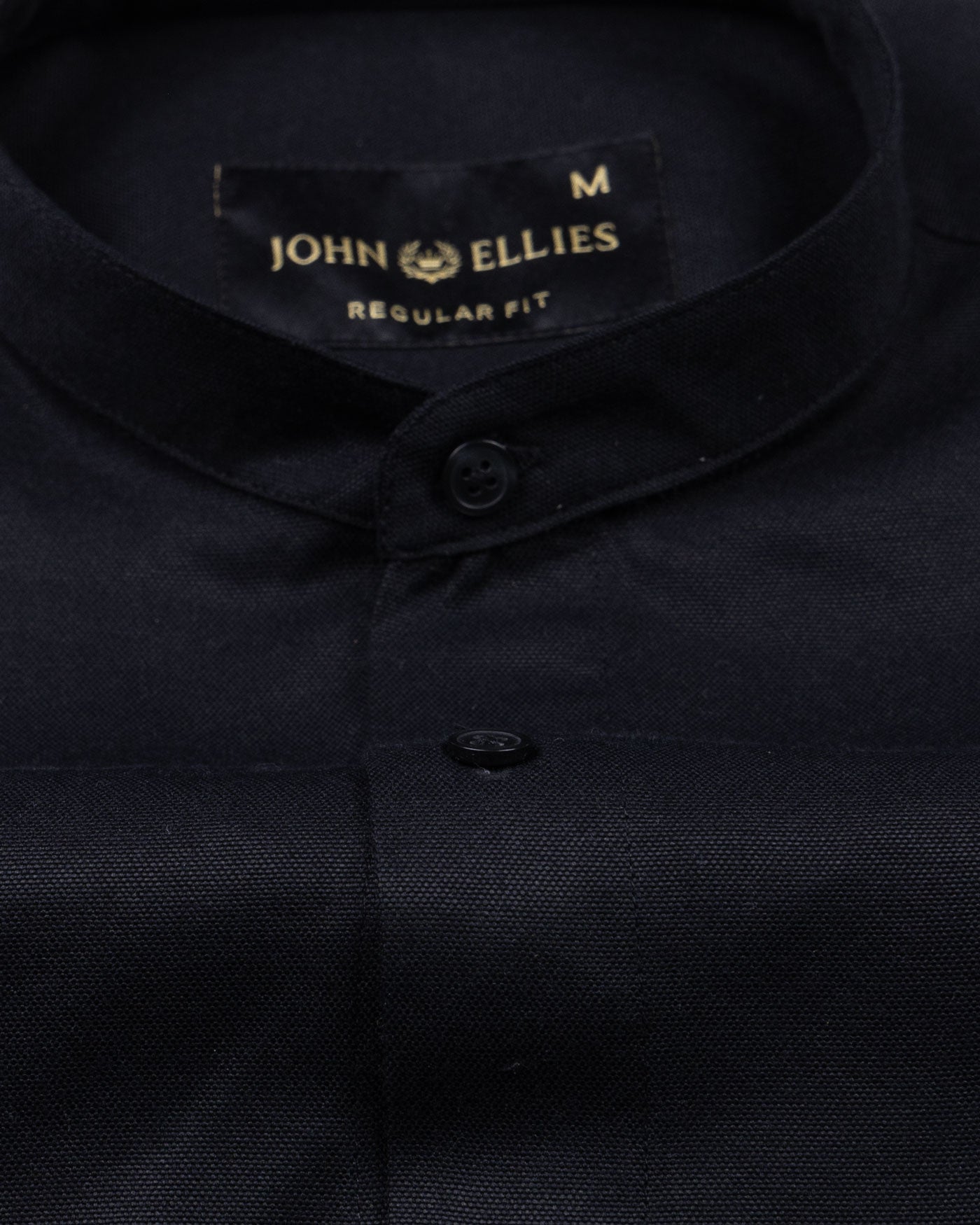 Luxline Black Oxford Plain Cotton Shirt - John Ellies