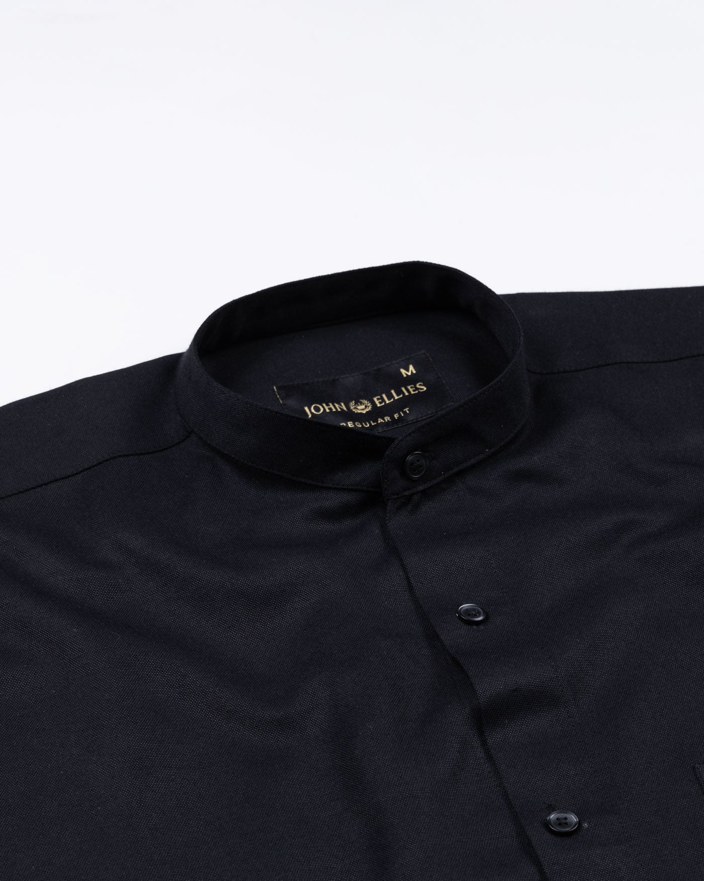 Luxline Black Oxford Plain Cotton Shirt - John Ellies