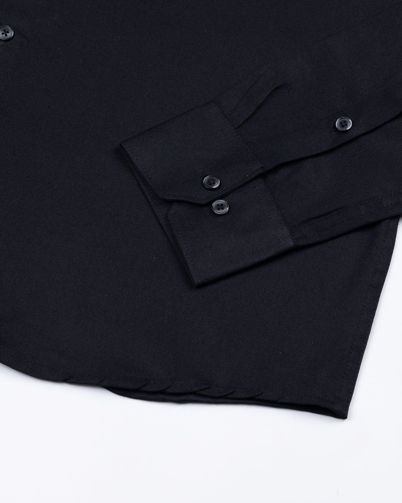 Luxline Black Oxford Plain Cotton Shirt - John Ellies