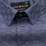 Gridon Navy Checked Premium Cotton Shirt - John Ellies